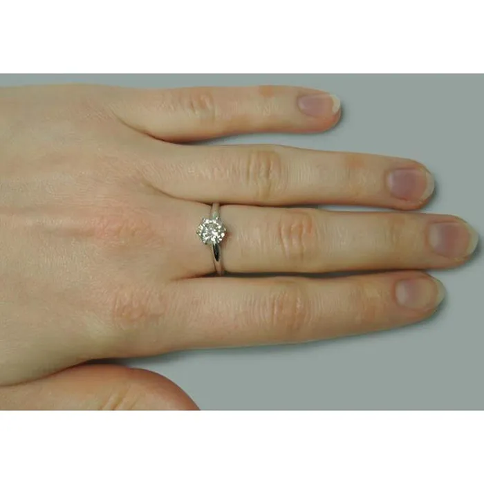 Rings GB 150 Carat Round Real Natural Earth Mined Diamond Solitaire Engagement Ring Jewelry