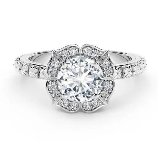 Rings GB 310 Carats Natural Earth Mined Diamond Anniversary Ring White Gold