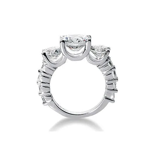 Rings GB 451 Carat Natural Earth Mined Diamond Anniversary Ring Women White Gold 14K