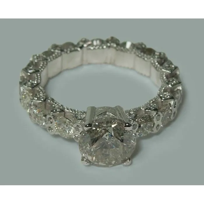 Rings GB 490 Ct Natural Earth Mined Diamond Anniversary Ring With Accents Women Jewelry Rings GB 490 Ct Natural Earth Mined Diamond Anniversary Ring With Accents Women Jewelry