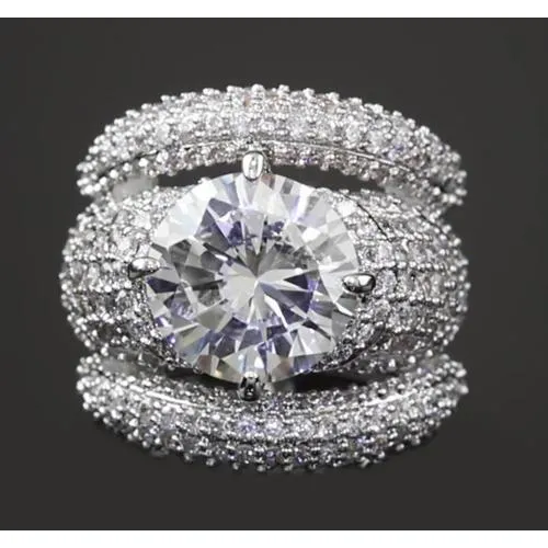 Rings GB Custom Jewelry Natural Earth Mined Diamond Womens Ring Pave Setting Rings GB Custom Jewelry Natural Earth Mined Diamond Womens Ring Pave Setting