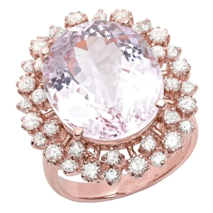 Rings GB Rose Gold Kunzite Cocktail Ring