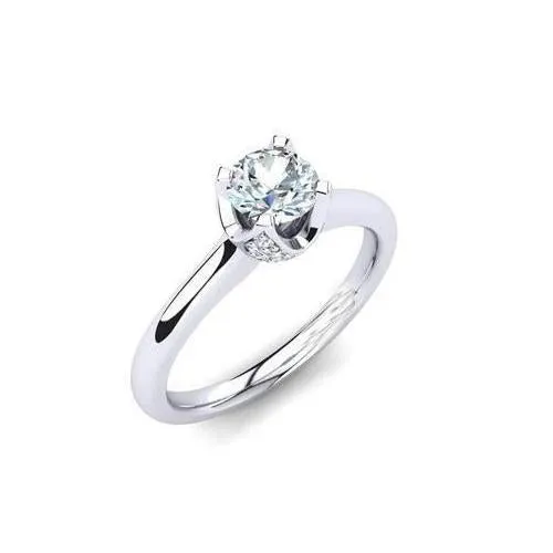 Rings GB Solitaire Ring White Gold 150 Carats Round Natural Earth Mined Diamond Rings GB Solitaire Ring White Gold 150 Carats Round Natural Earth Mined Diamond