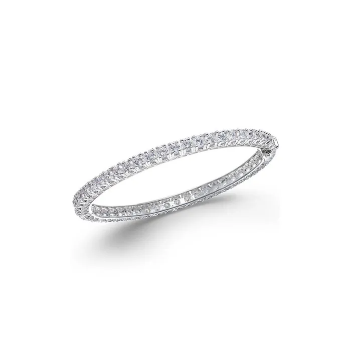 Rings GB White Gold 14K Round Cut 770 Carats Natural Earth Mined Diamonds Lady Bangle Rings GB White Gold 14K Round Cut 770 Carats Natural Earth Mined Diamonds Lady Bangle