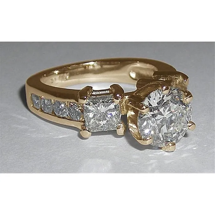 Rings GB Women Natural Earth Mined Diamonds Engagement Ring 451 Ct White Gold Jewelry Rings GB Women Natural Earth Mined Diamonds Engagement Ring 451 Ct White Gold Jewelry