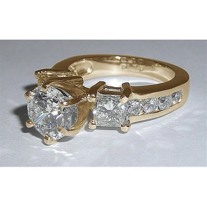 Rings GB Women Natural Earth Mined Diamonds Engagement Ring 451 Ct White Gold Jewelry
