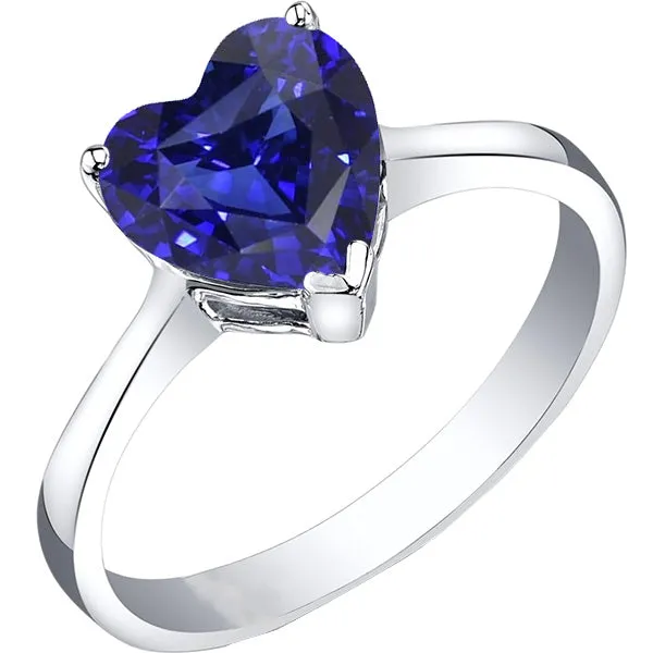 Rings Gold Solitaire Heart Deep Blue Sapphire Ring Prong Set 250 Carats HarryChadEntcom Rings Gold Solitaire Heart Deep Blue Sapphire Ring Prong Set 250 Carats HarryChadEntcom