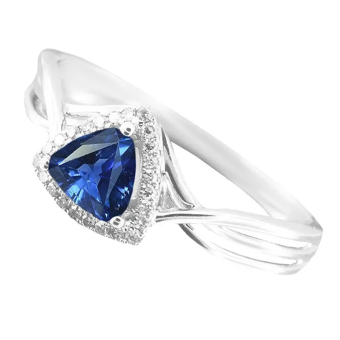 Rings Halo Trillion Sapphire Ring Split Shank Natural Earth Mined Diamonds 250 Carats Gold 14K HarryChadEntcom Rings Halo Trillion Sapphire Ring Split Shank Natural Earth Mined Diamonds 250 Carats Gold 14K HarryChadEntcom
