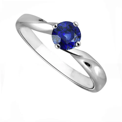 Rings HarryChadEntcom 1 Carat Solitaire Womens Ceylon Sapphire Ring Twisted Shank Rings HarryChadEntcom 1 Carat Solitaire Womens Ceylon Sapphire Ring Twisted Shank