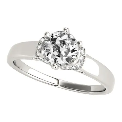 Rings HarryChadEntcom Engagement Ring Old Mine Cut Real Natural Earth Mined Diamond 6 Prong Set 275 Carats Rings HarryChadEntcom Engagement Ring Old Mine Cut Real Natural Earth Mined Diamond 6 Prong Set 275 Carats