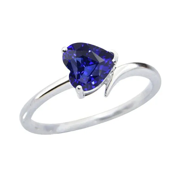 Rings HarryChadEntcom Gold Solitaire Heart Natural Blue Sapphire Ring 150 Carats Rings HarryChadEntcom Gold Solitaire Heart Natural Blue Sapphire Ring 150 Carats