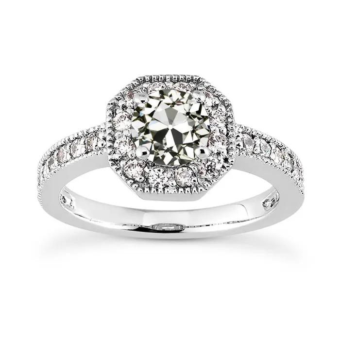Rings HarryChadEntcom Halo Anniversary Ring Round Old European Natural Earth Mined Diamond Milgrain 375 Carats Rings HarryChadEntcom Halo Anniversary Ring Round Old European Natural Earth Mined Diamond Milgrain 375 Carats