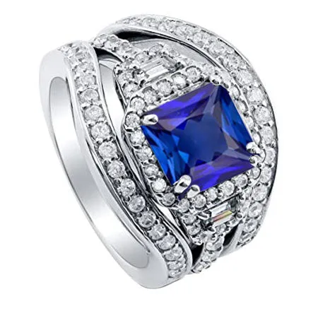 Rings HarryChadEntcom Halo Radiant Sapphire Natural Earth Mined Diamond Engagement Ring With Jacket 450 Carats Rings HarryChadEntcom Halo Radiant Sapphire Natural Earth Mined Diamond Engagement Ring With Jacket 450 Carats