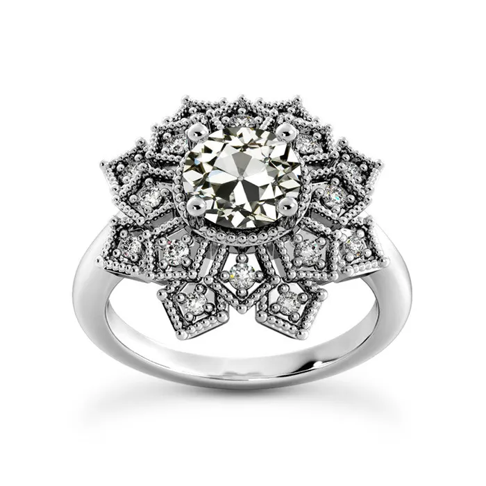 Rings HarryChadEntcom Halo Ring Round Old Cut Natural Earth Mined Diamond Star Vintage Style 450 Carats Rings HarryChadEntcom Halo Ring Round Old Cut Natural Earth Mined Diamond Star Vintage Style 450 Carats