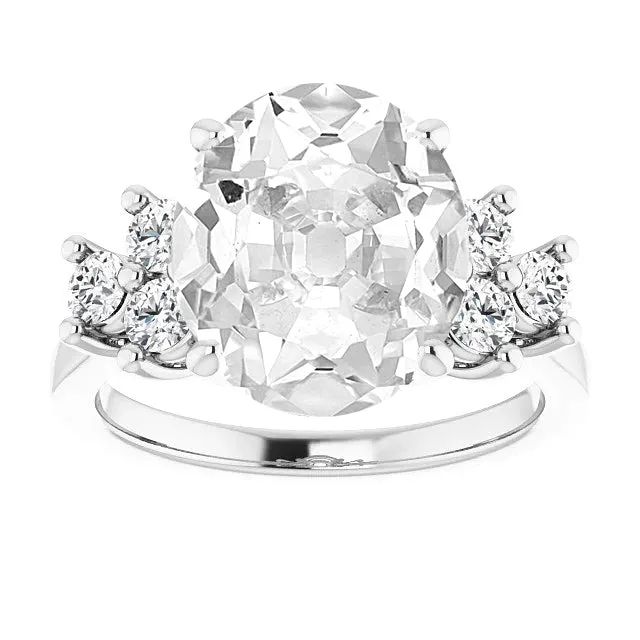 Rings HarryChadEntcom Ladys Ring Oval Old European Huge Lab Grown Diamond 4 Prong Set 12 Carats Gold Rings HarryChadEntcom Ladys Ring Oval Old European Huge Lab Grown Diamond 4 Prong Set 12 Carats Gold