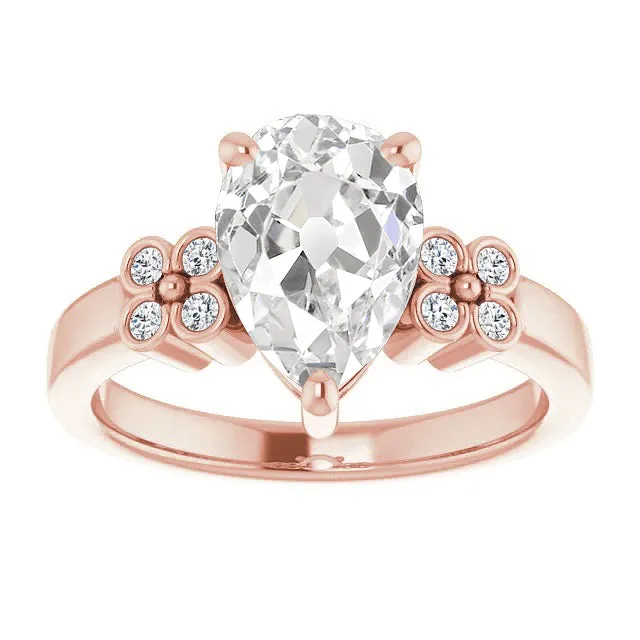 Rings Pear Old Mine Cut Real Natural Earth Mined Diamond Ring Floral Style Jewelry 550 Carats HarryChadEntcom Rings Pear Old Mine Cut Real Natural Earth Mined Diamond Ring Floral Style Jewelry 550 Carats HarryChadEntcom