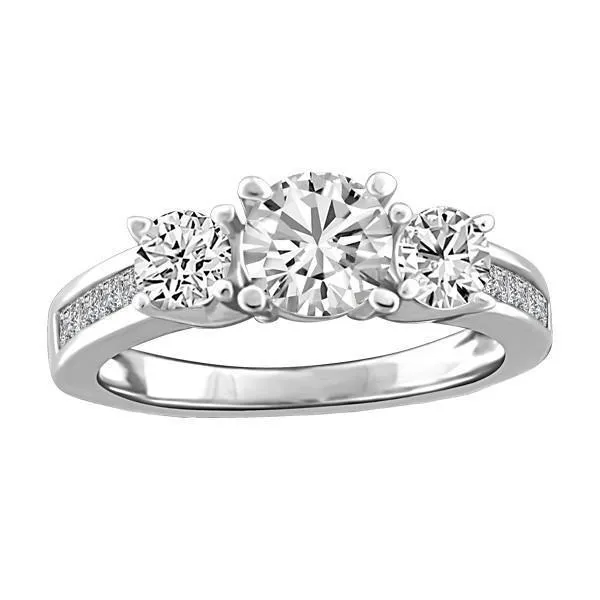 Rings Round Cut Natural Earth Mined Diamond 3 Stone 350 Carats Engagement Ring 14K White Gold GB Rings Round Cut Natural Earth Mined Diamond 3 Stone 350 Carats Engagement Ring 14K White Gold GB