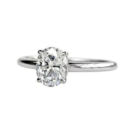 Rings Sparkling 2 Carat Oval Cut Natural Earth Mined Diamond Solitaire Ring White Gold 14K GB Rings Sparkling 2 Carat Oval Cut Natural Earth Mined Diamond Solitaire Ring White Gold 14K GB