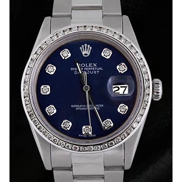 Rolex Datejust Men Watch Blue Diamond Dial Ss Oyster Bracelet QUICK SET GB Bracelets Rolex Datejust Men Watch Blue Diamond Dial Ss Oyster Bracelet QUICK SET GB Bracelets