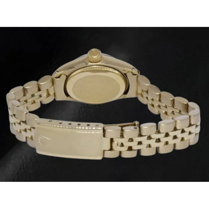 Rolex Oyster Perpetual 24 mm Silver Stick Dial Yellow Gold Watch HarryChadEntcom Watches