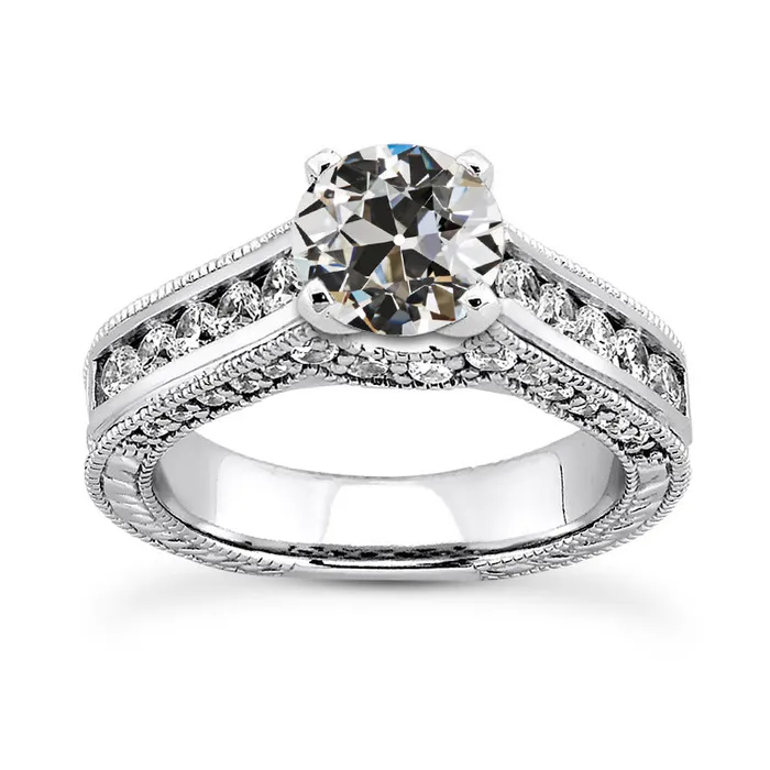 Round Old Cut Natural Earth Mined Diamond Ring Prong Channel Set Gold 450 Carats HarryChadEntcom Rings Round Old Cut Natural Earth Mined Diamond Ring Prong Channel Set Gold 450 Carats HarryChadEntcom Rings