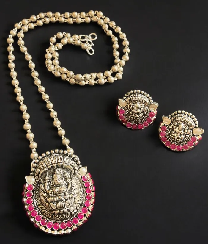 Silversmith Earrings The Abhata Silver Lakshmi Kemp Necklace Earrings