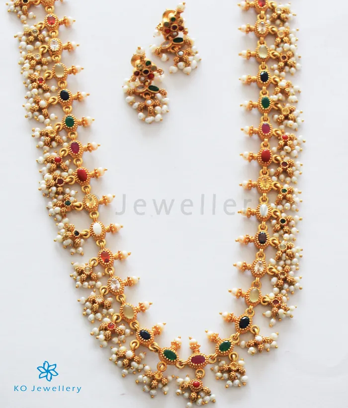 Silversmith Necklaces The Pranit Silver Navratna Necklace