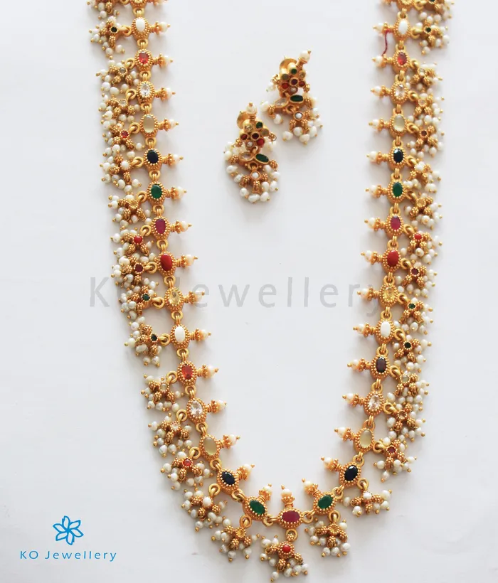 Silversmith Necklaces The Pranit Silver Navratna Necklace