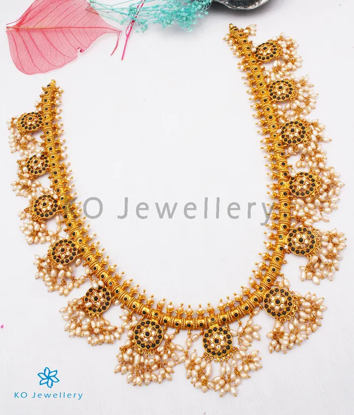 Silversmith Necklaces The Vrta Silver Guttapusalu NecklaceBlueLong