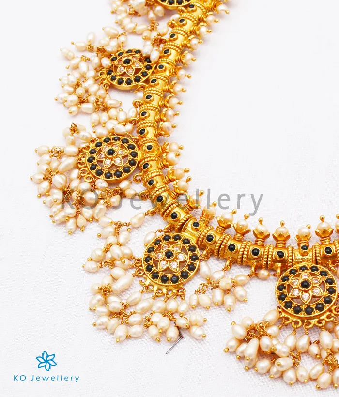 Silversmith Necklaces The Vrta Silver Guttapusalu NecklaceBlueLong