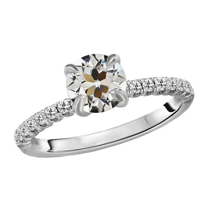 Solitaire Ring With Accents Round Old Cut Natural Earth Mined Diamond 4 Carats HarryChadEntcom Rings Solitaire Ring With Accents Round Old Cut Natural Earth Mined Diamond 4 Carats HarryChadEntcom Rings
