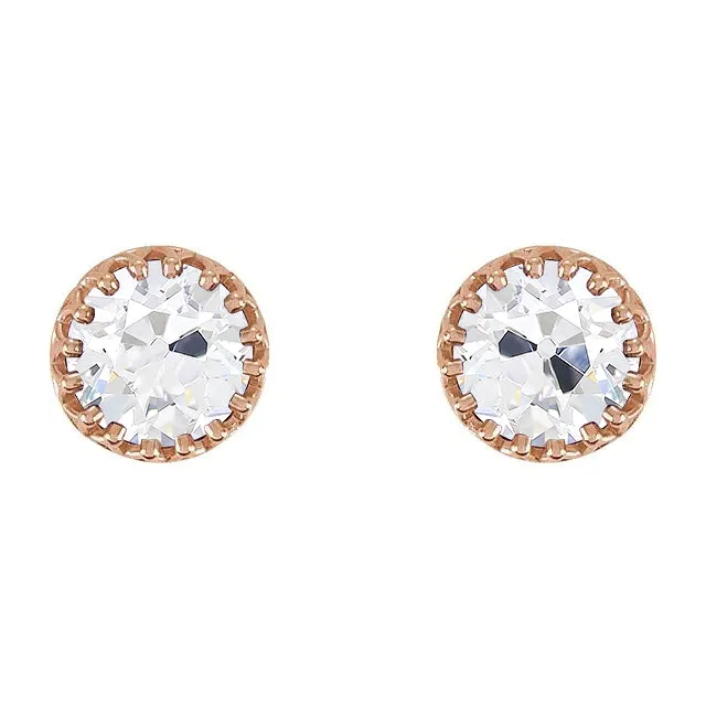 Solitaire Round Studs 4 Ct Old Cut Mined Diamond Earrings HarryChadEntcom Earrings Solitaire Round Studs 4 Ct Old Cut Mined Diamond Earrings HarryChadEntcom Earrings