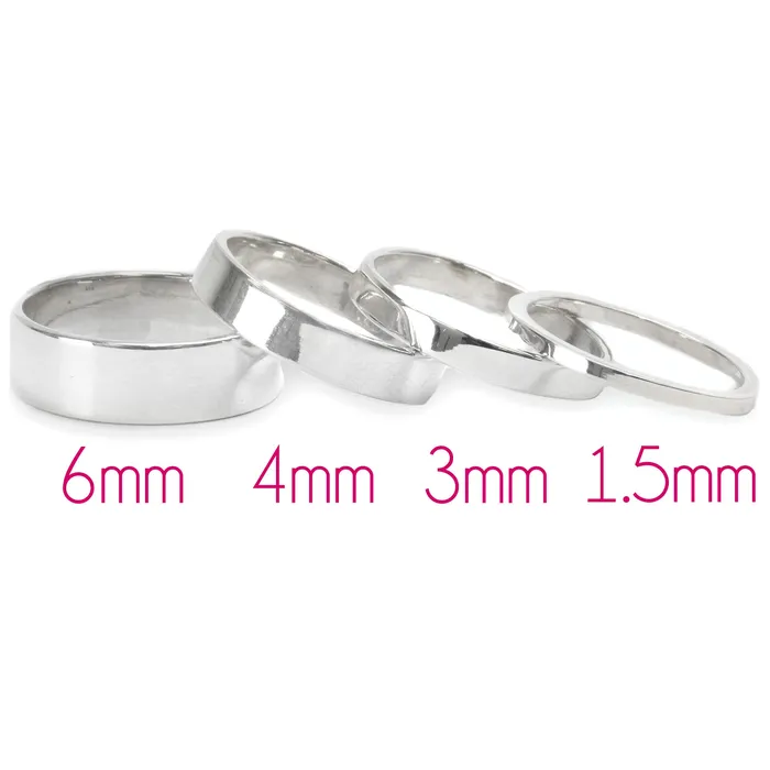 Sterling Silver Ring Stamping Blank 4mm Wide SIZE 10 PSV Rings