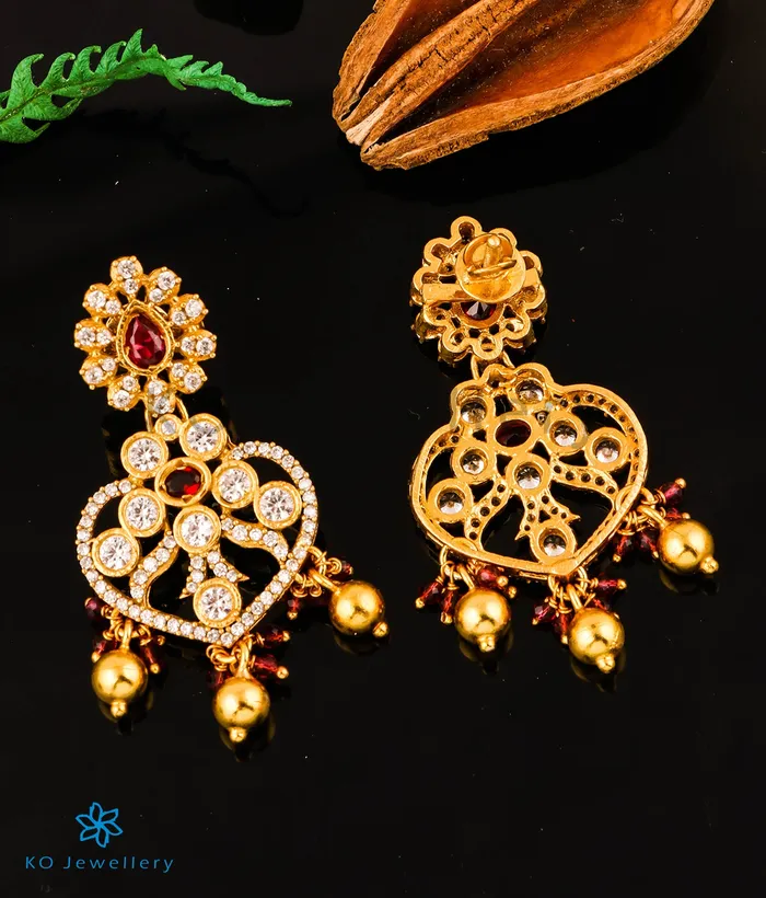 Temple Earrings The Ojayit Silver Peacock Choker Necklace Earrings