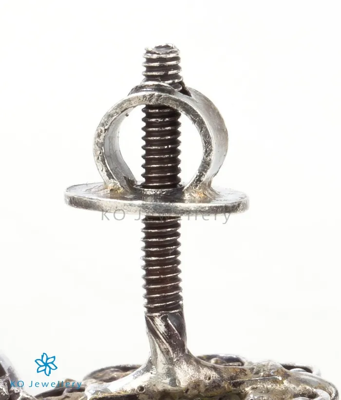The Mayil Silver Peacock JhumkaTwotone Silversmith Rings