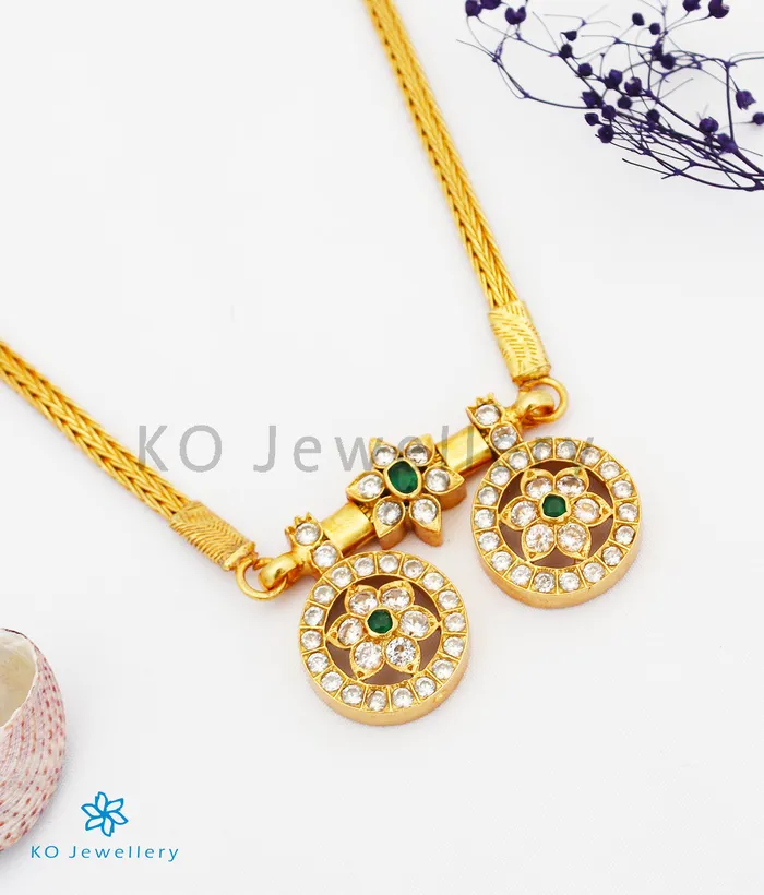 The Saptapadi Silver Necklace Green Silversmith Necklaces