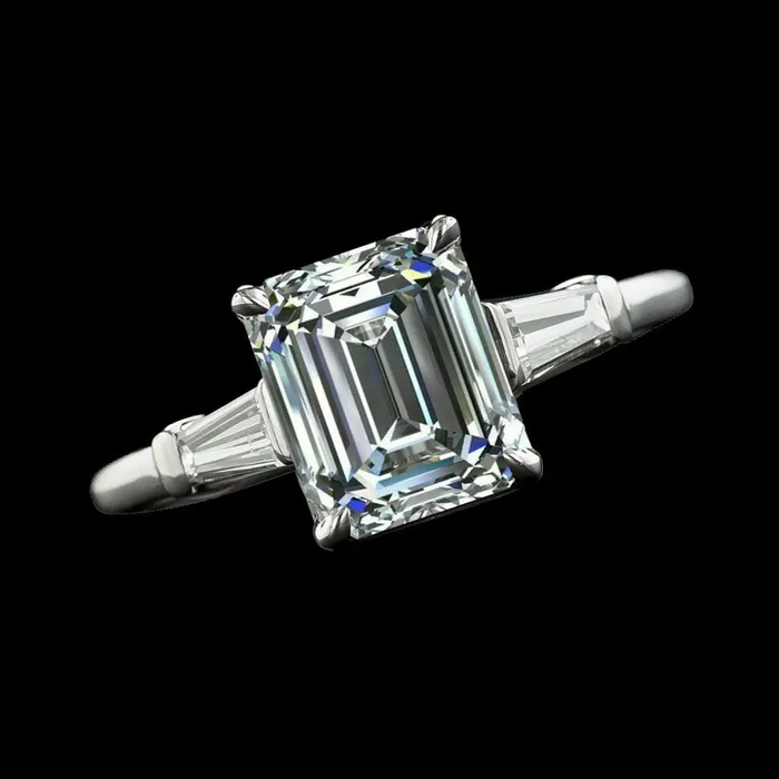 Three Stone Wedding Ring Emerald Natural Earth Mined Diamonds Prong Set 625 Carats HarryChadEntcom Rings Three Stone Wedding Ring Emerald Natural Earth Mined Diamonds Prong Set 625 Carats HarryChadEntcom Rings