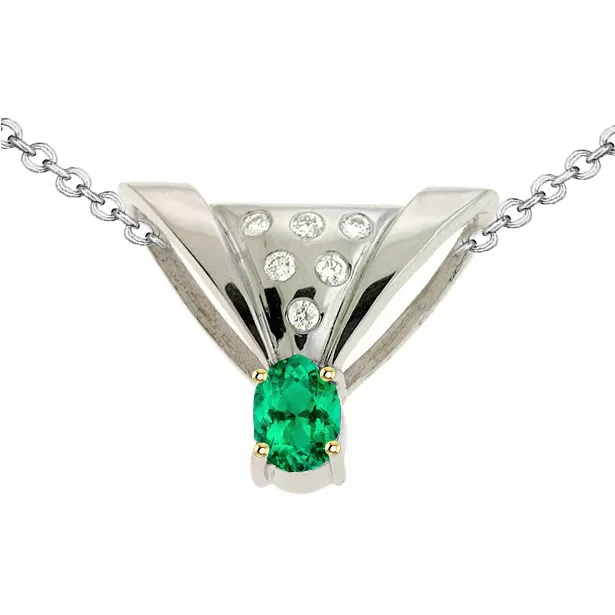 Unique Ladies Pendant Green Emerald Necklace Flush Setting Diamonds HarryChadEntcom Necklaces Unique Ladies Pendant Green Emerald Necklace Flush Setting Diamonds HarryChadEntcom Necklaces