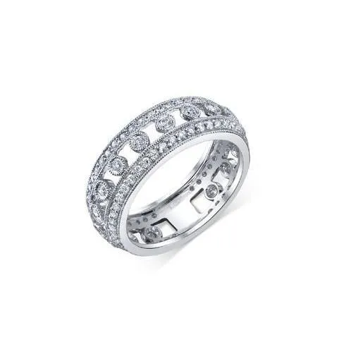 Vintage Style 245 Ct Round Cut Natural Earth Mined Diamond Wedding Band Gold 14K GB Rings