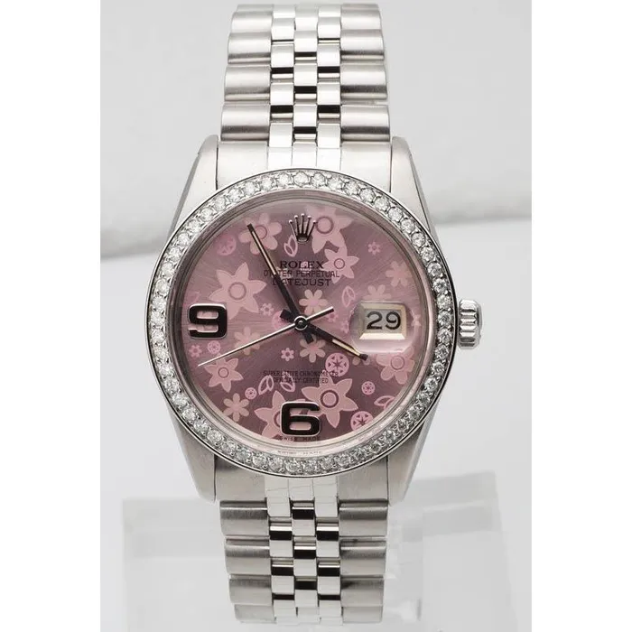 Watches GB Pink Flower Dial Rolex Watch Ss Jubilee Diamond Rolex Date Just QUICK SET Watches GB Pink Flower Dial Rolex Watch Ss Jubilee Diamond Rolex Date Just QUICK SET