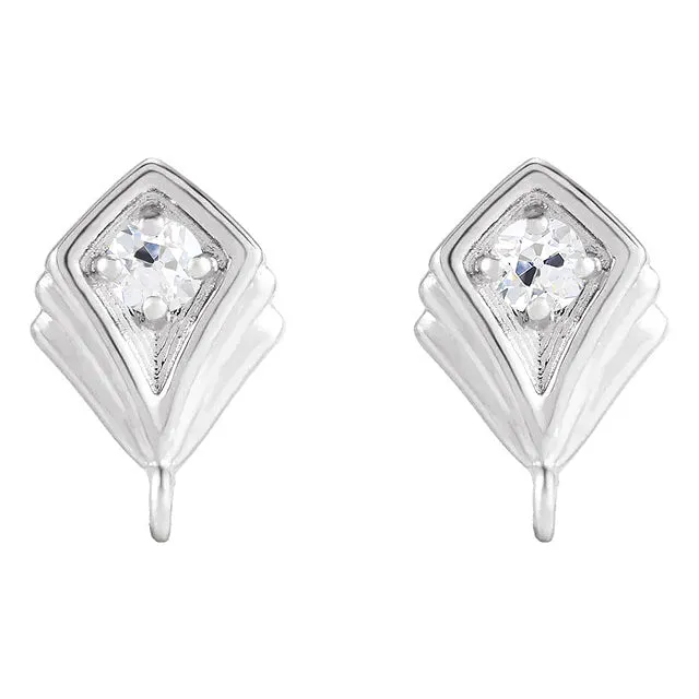 White Gold Natural Diamond Stud Earrings Round Old Mine Cut 2 Carats HarryChadEntcom Earrings White Gold Natural Diamond Stud Earrings Round Old Mine Cut 2 Carats HarryChadEntcom Earrings